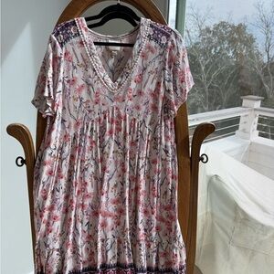 Knox Rose Pink and Cream Floral Mini Dress